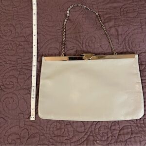 Grey Vintage Leather Clutch